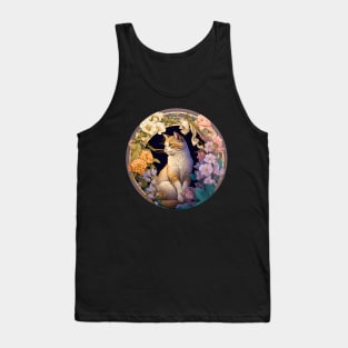 Cat in flower Tank Top